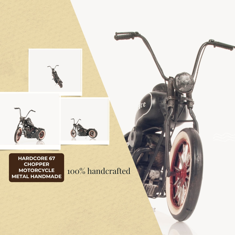 Hardcore 67 Chopper Motorcycle Metal Handmade