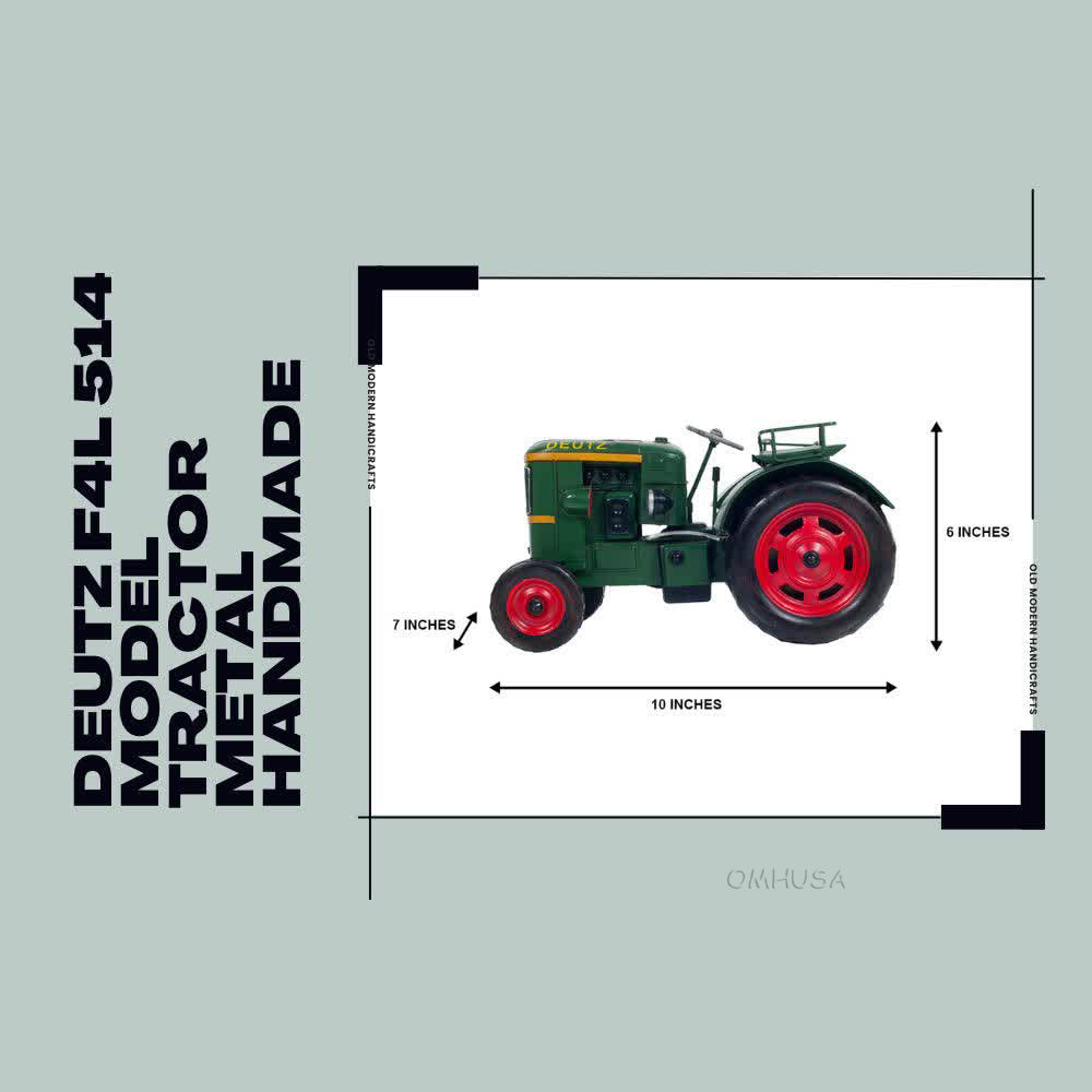 Deutz F4L 514 Model Tractor Metal Handmade