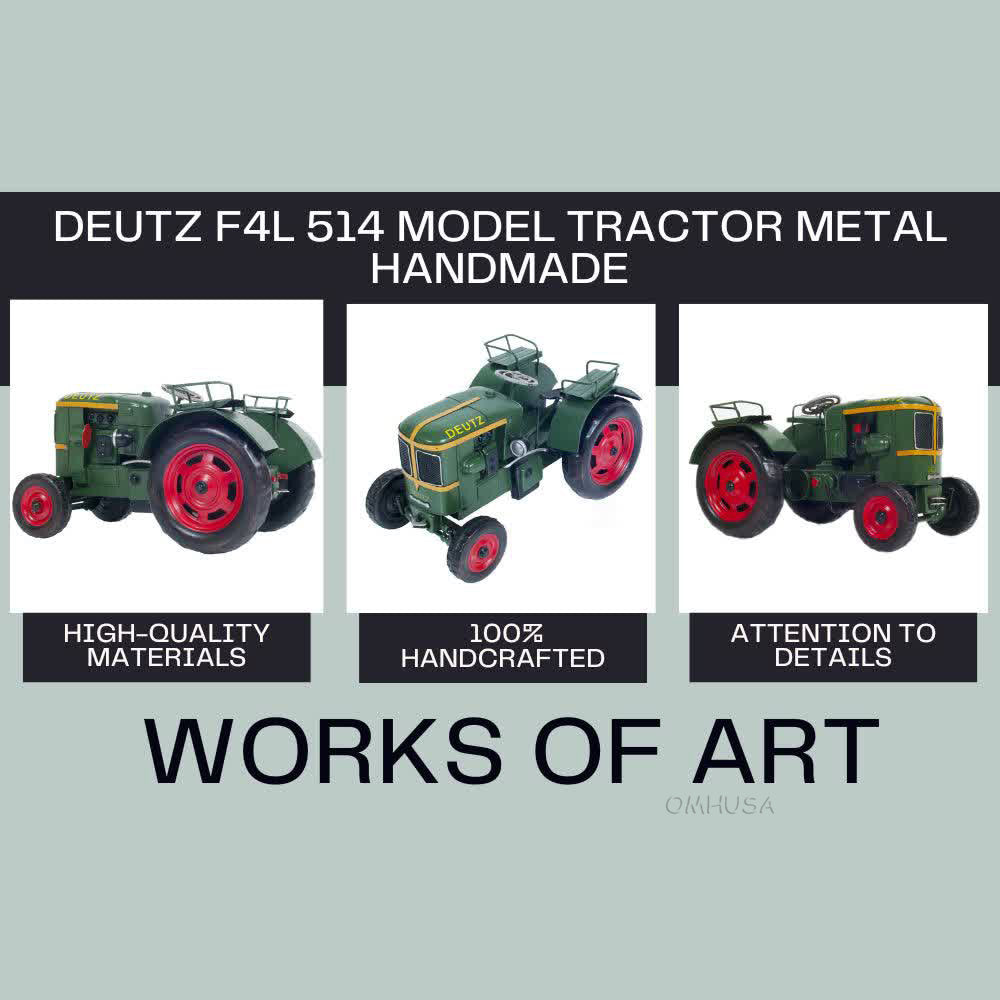Deutz F4L 514 Model Tractor Metal Handmade