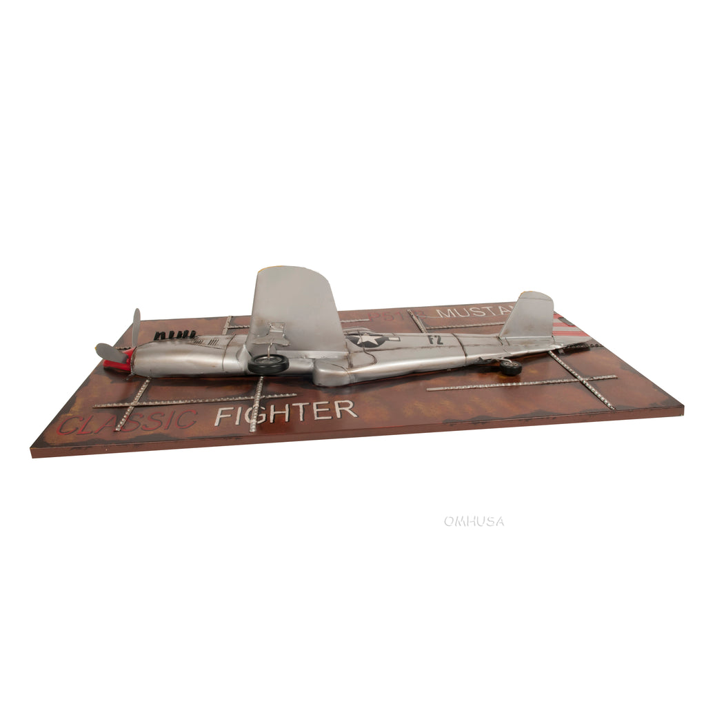 1943 Mustang P-51 Fighter 3D Model Painting Frame