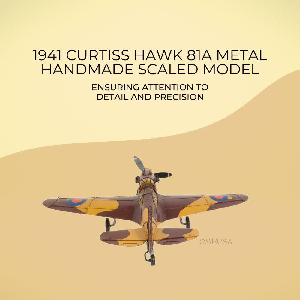 1941 Curtiss Hawk 81A Metal Handmade Scaled Model