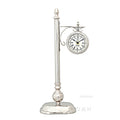 Brass/ Alum. Lamp Post Clock One Sided