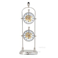 Brass See Thru Clock Double