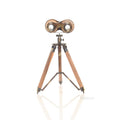 Wood/Brass Binocular On Stand