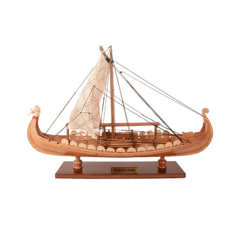 Viking longship model, 15 inch, handmade wood