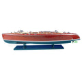 Typhoon — 1920s American Luxury Speedboat Model, Painted (33 in / 84 cm, Mirror-Finish Mahogany & Chrome)