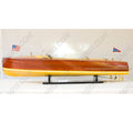 Chris-Craft Riviera 1954 — American Luxury Runabout Model, Medium (35 in / 89 cm, High-Gloss Red Cedar & Chrome)