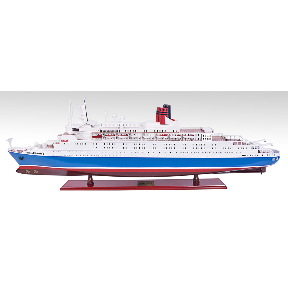 Queen Elizabeth II Painted Large Cruiseship Model
