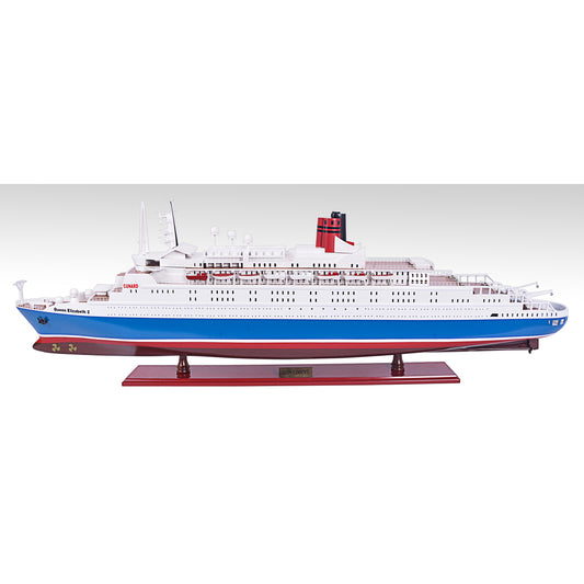 Queen Elizabeth II Painted Large Cruiseship Model