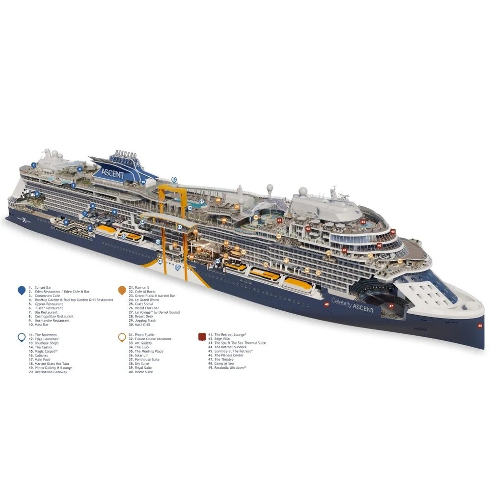 American Celebrity Ascent (Edge-Class) Cruise Ship 36 Inches Model