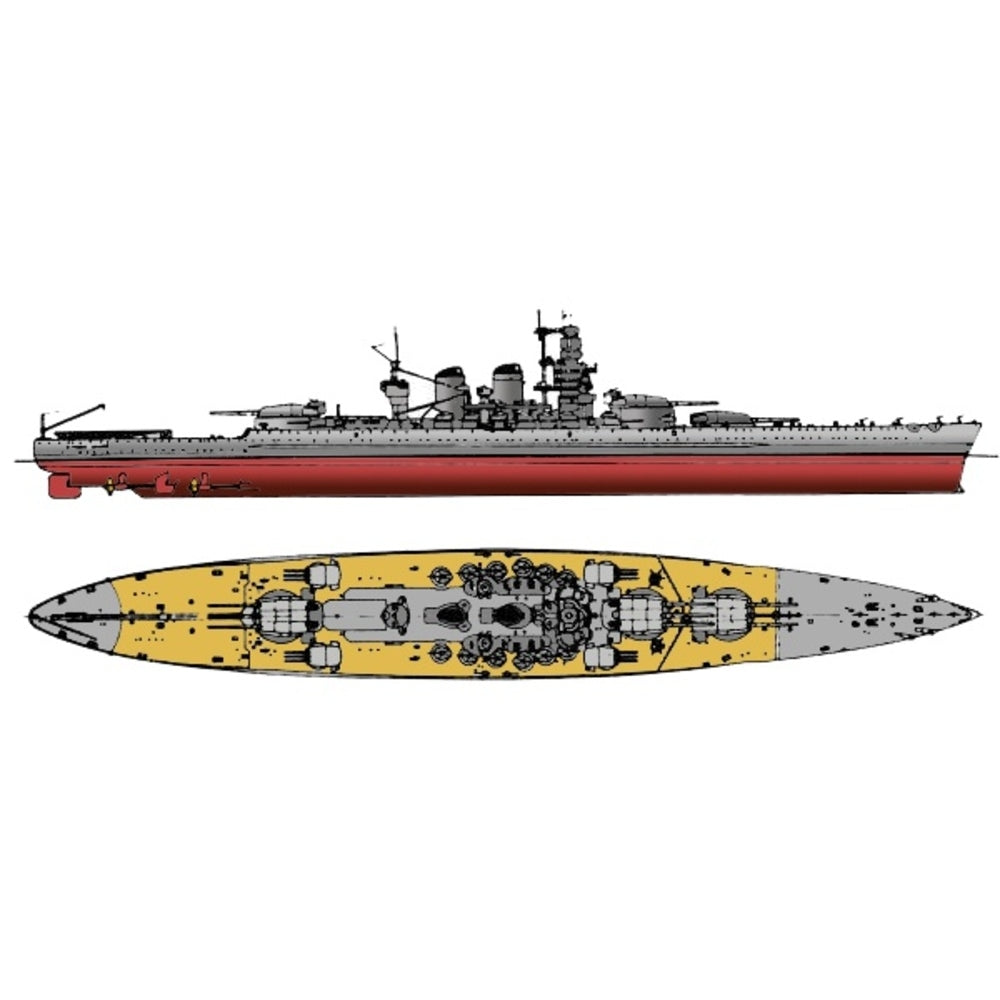 Italian Vittorio Veneto Littorio-Class (Pennant No. 550) 36 Inches Battleship Model