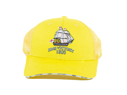HMS Victory Embroidered Cap in Yellow by Alison