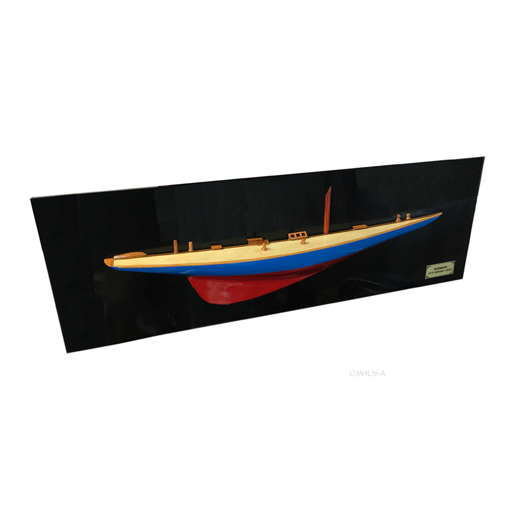 Rainbow Half-Hull Scaled Model Boat Yacht Handmade