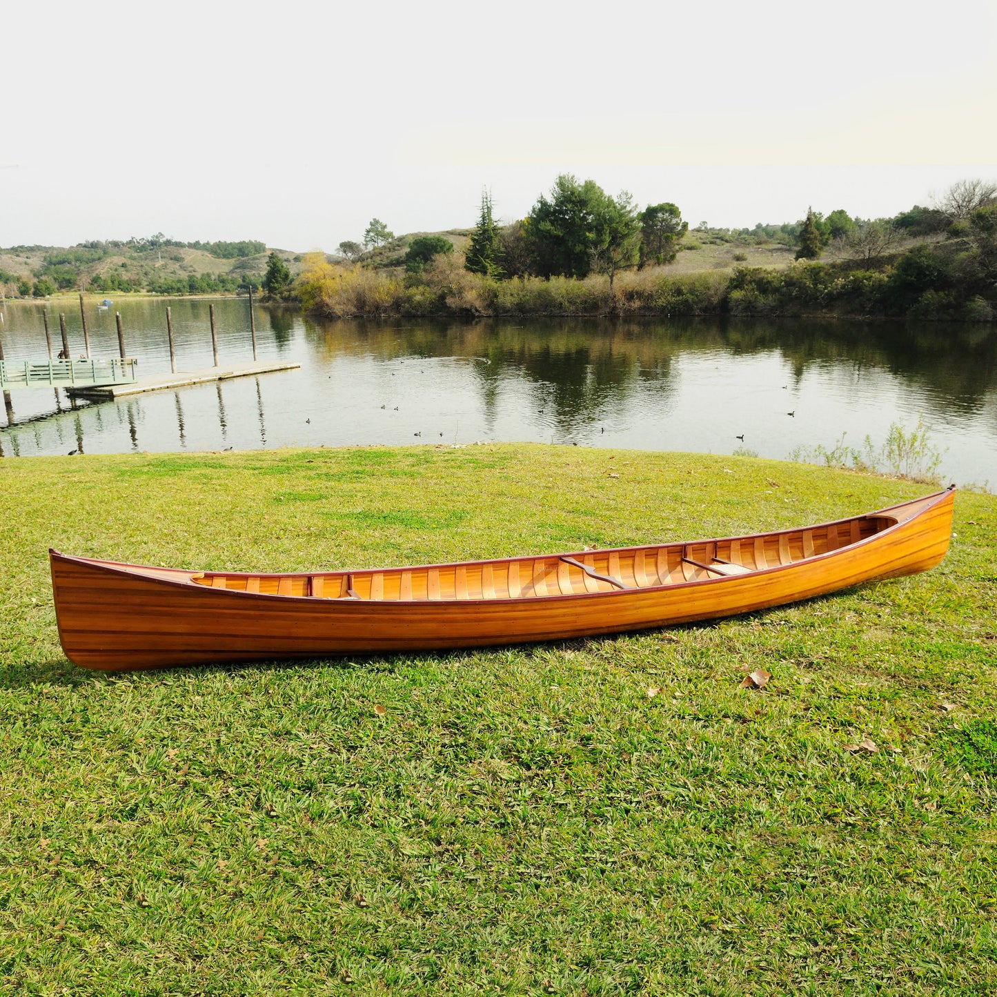 Wooden Canoe with Ribs 18 ft
