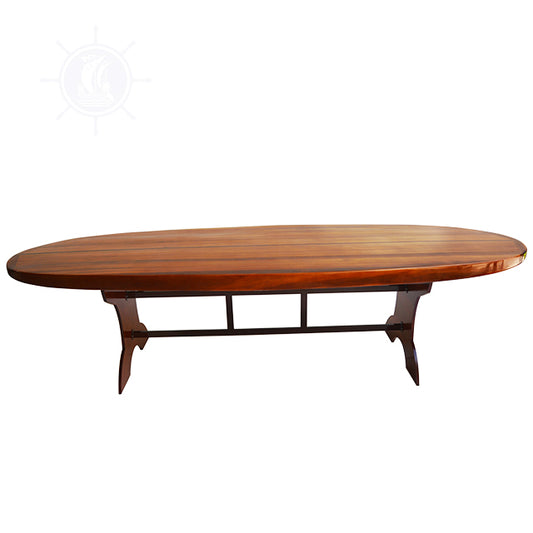 Wooden Single Paddle Board Dining Table 30 Inches Tall