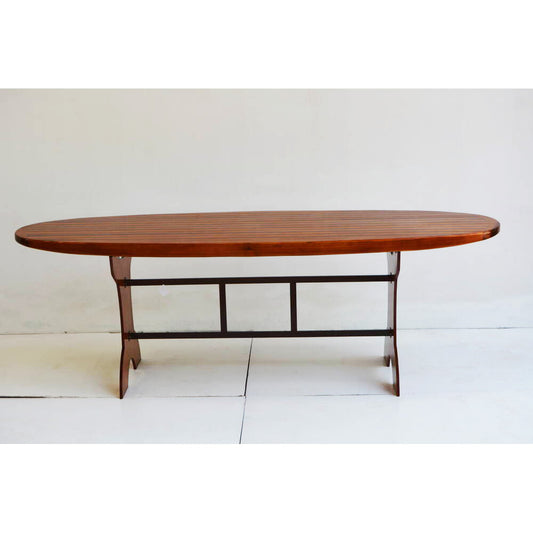 Wooden Single Paddle Board Bar Table 39.4 Inches Tall