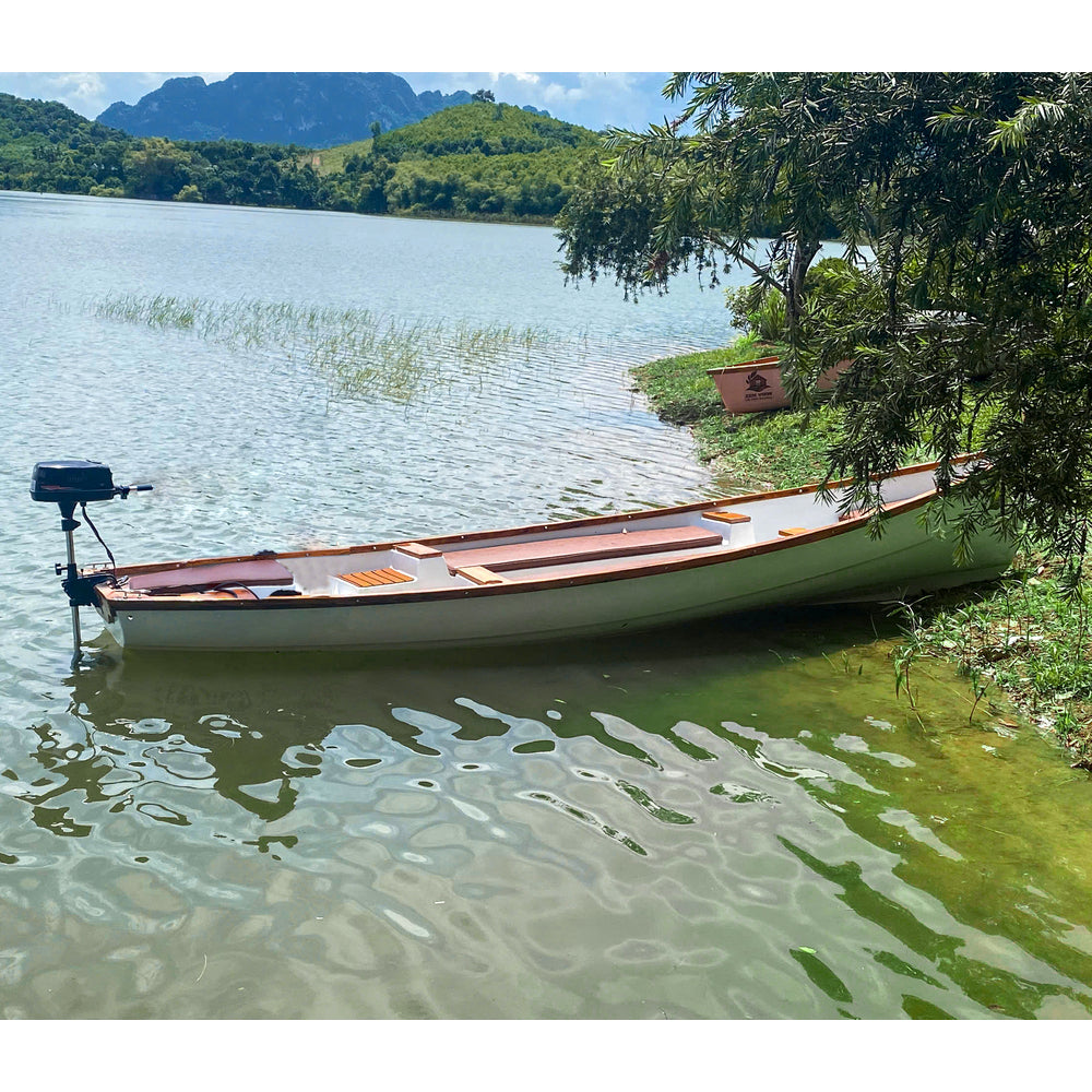 18ft Composite Whitehall Row Boat w. Teak Gunwale