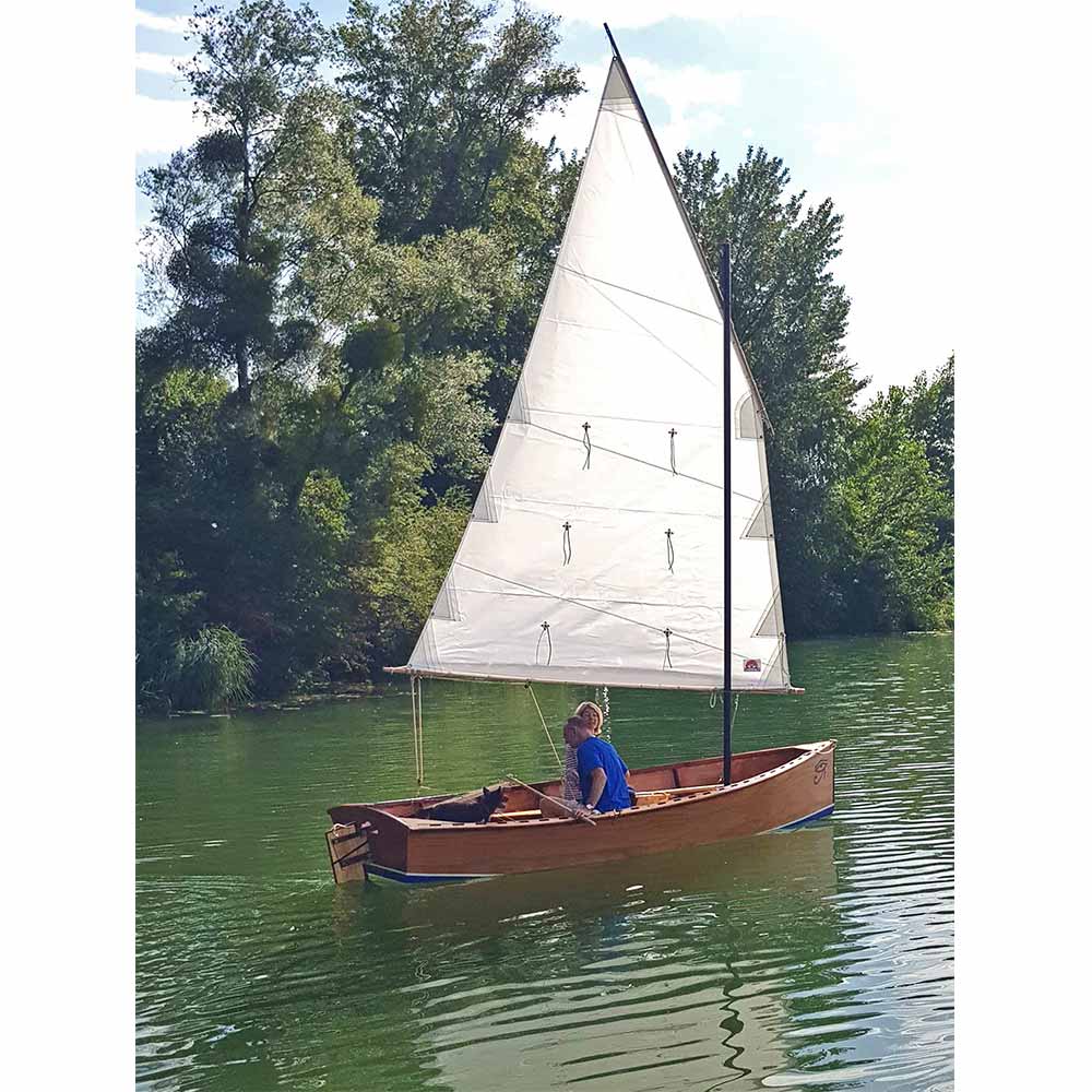 Goat Island Skiff Sailing Dinghy 15.5 Ft Custom Built Wooden Boat