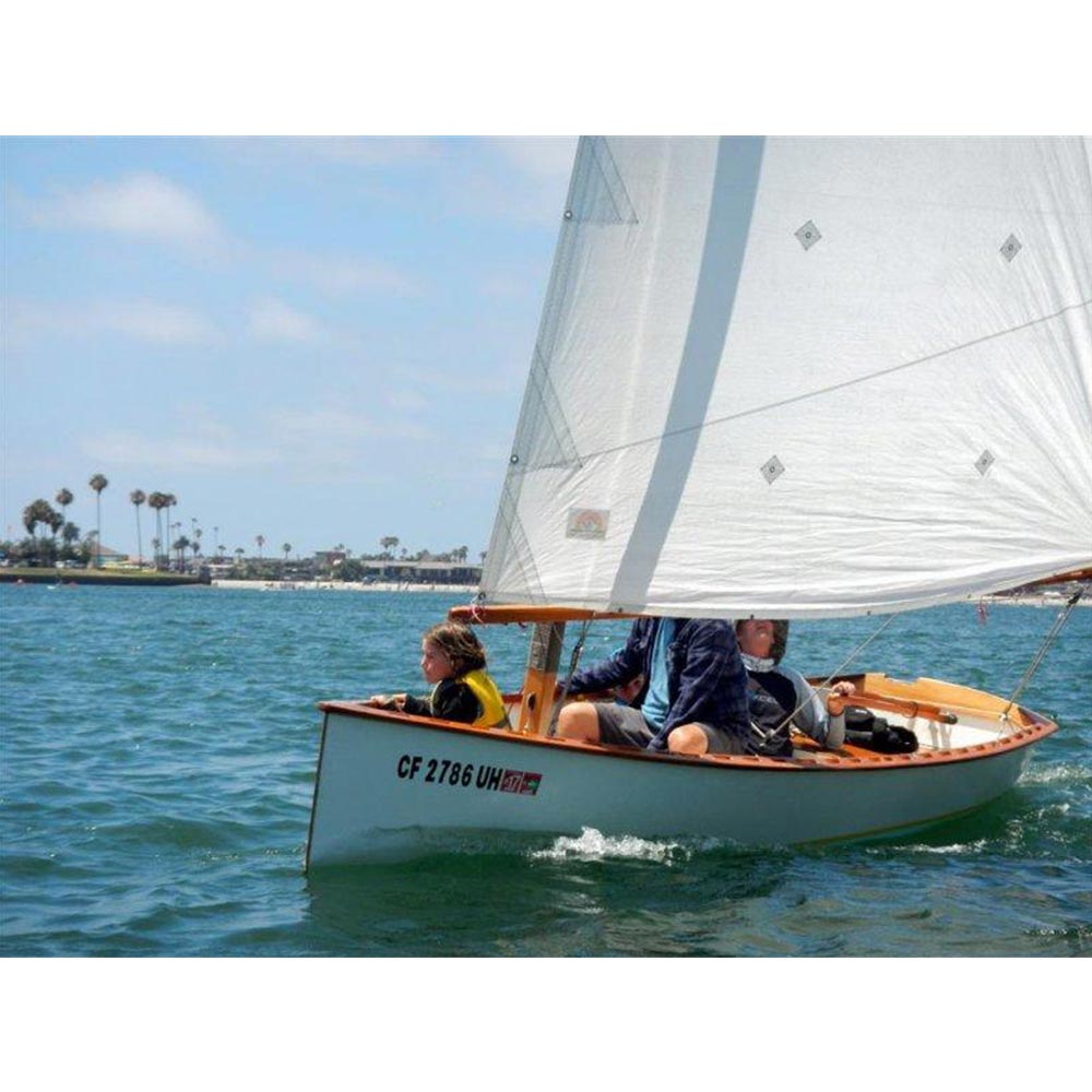 Goat Island Skiff Sailing Dinghy 15.5 Ft Custom Built Wooden Boat