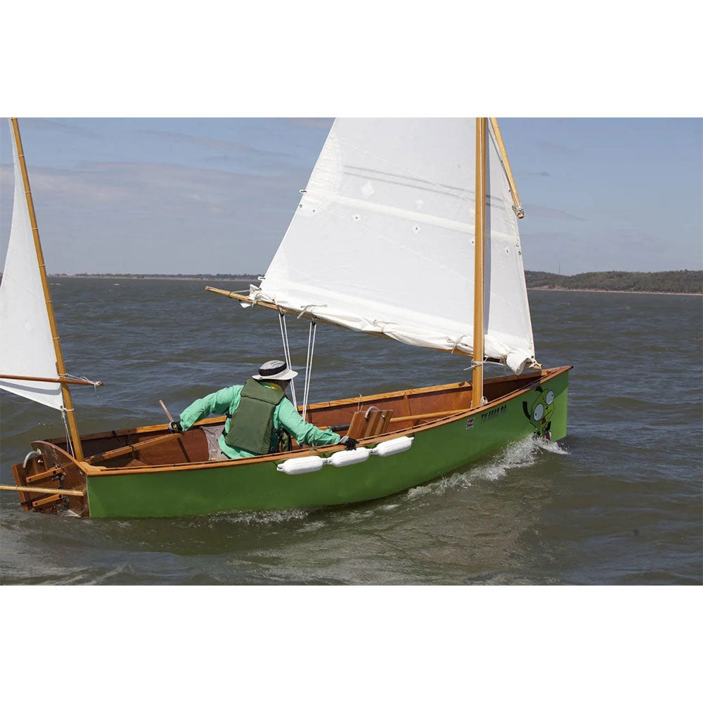 Goat Island Skiff Sailing Dinghy 15.5 Ft Custom Built Wooden Boat