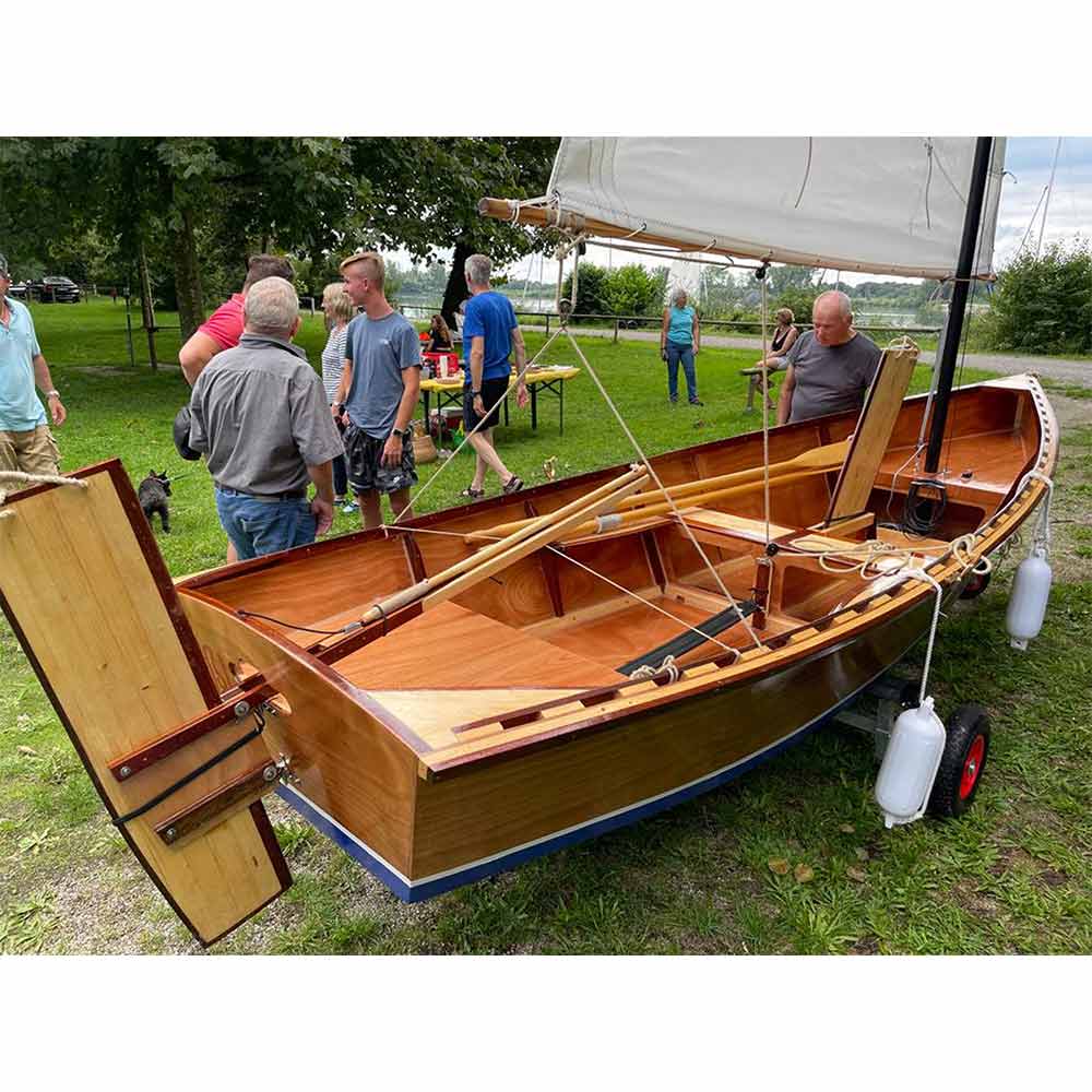 Goat Island Skiff Sailing Dinghy 15.5 Ft Custom Built Wooden Boat