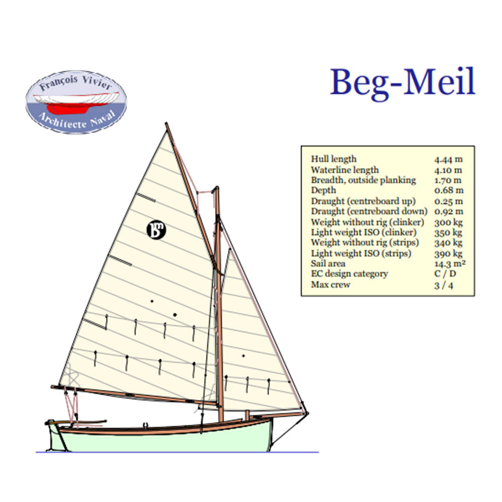 Beg-Meil 14ft Custom Built Wooden Boat