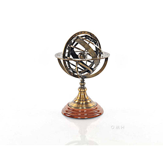 Armillary Sphere on wood base