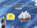 HMS Victory model ship and classic hat combo set