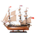 HMS Surprise — Royal Navy Frigate Model, Medium (27.5 in / 70 cm, Rosewood, Mahogany & Teak)
