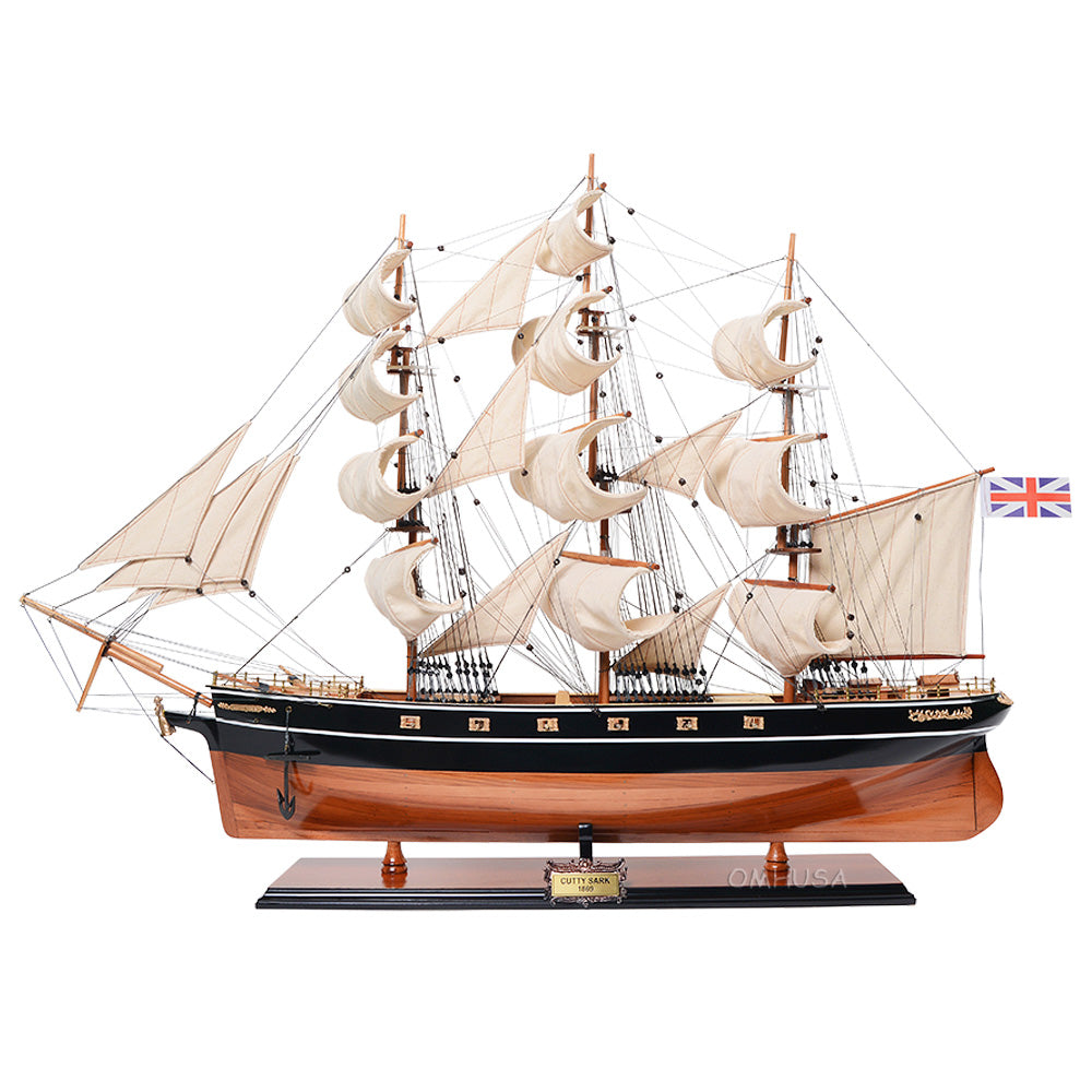 Cutty Sark 1869 British tea clipper model, 31.5 inches, cedar, mahogany and teak
