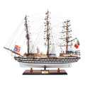Amerigo Vespucci — Italian Navy 1931 Training Ship Model, Medium Painted (29 in / 74 cm, Cedar & Mahogany)
