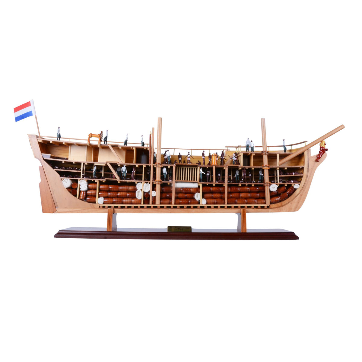 Dutch trade ship model, 31 inches, western red cedar, handcrafted