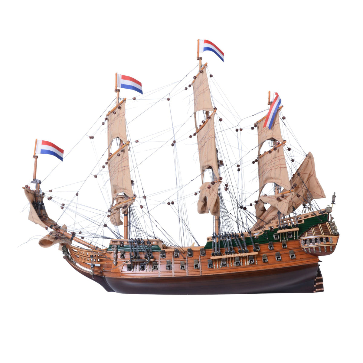 Friesland 1663 Dutch 80-gun ship of the line model, 25 inches