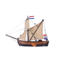 Wijdschip traditional Dutch cargo sailing vessel model, 8 inches, handcrafted wood