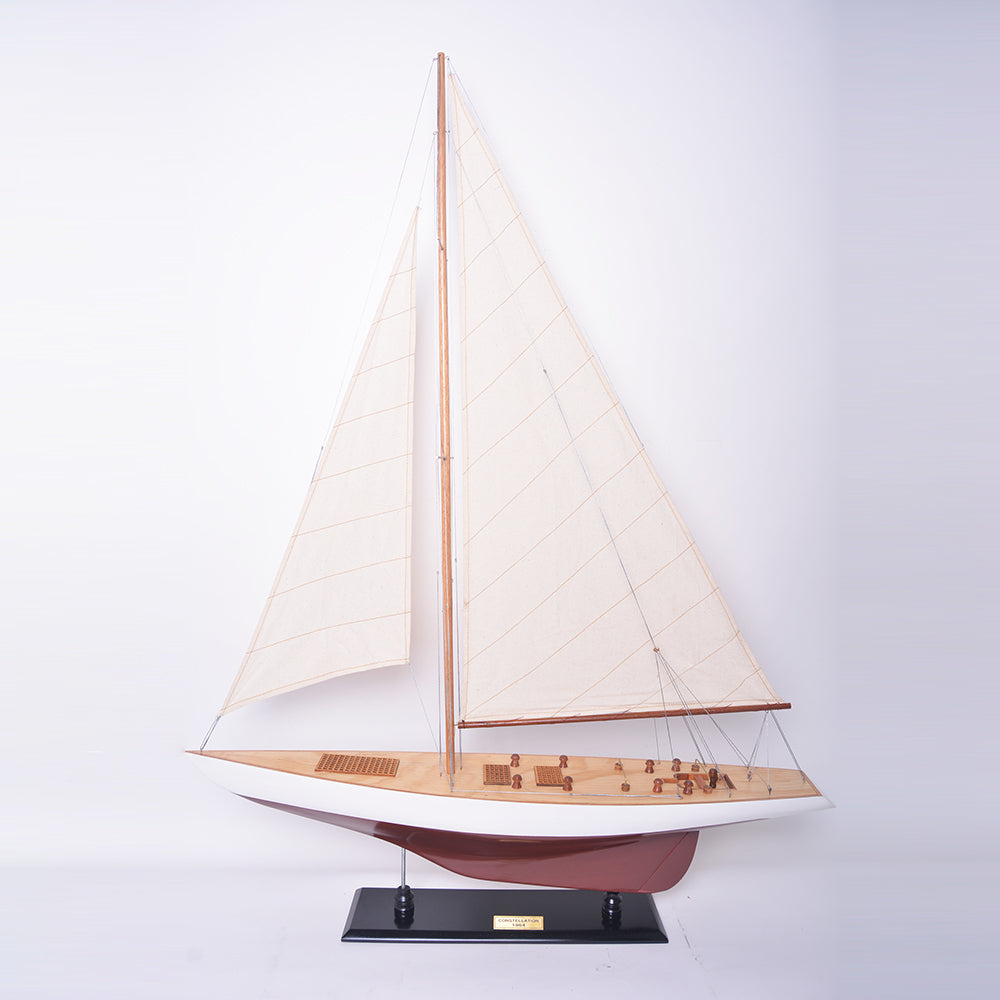 Constellation Painted Large Sailboat Schooner Yacht Model 32 Inches Long